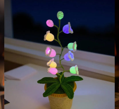 Handmade Crochet Flower Lamps