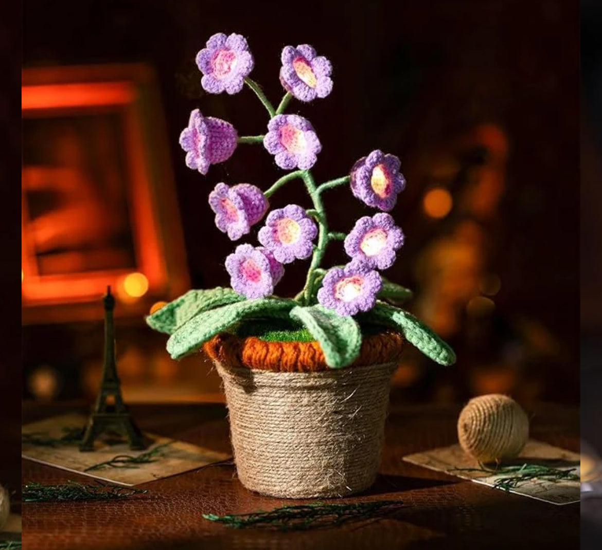 Handmade Crochet Flower Lamps
