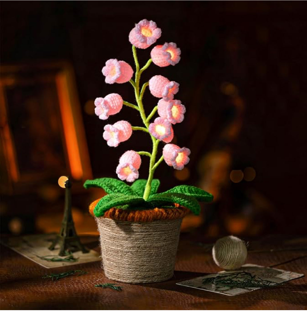 Handmade Crochet Flower Lamps